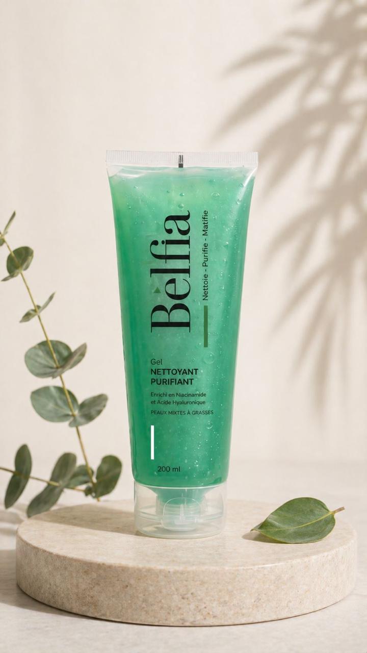 BELFIA GEL NETTOYANT PURIFIANT – Peaux mixtes à grasses
